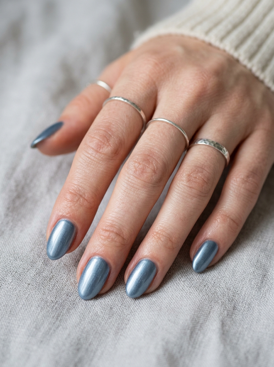Cool Metallic Blue Nails als Cool Nails Inspiration 2026